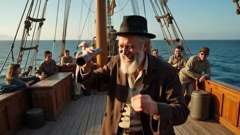 a whale hunger in the 1800s is on his sailboat l